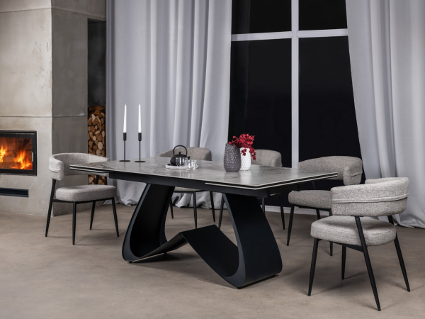 Керамический стол Орфео TML-998 сильвер вайт + чёрный - фото 2