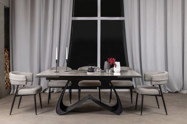 Керамический стол Орфео TML-998 сильвер вайт + чёрный - фото 3