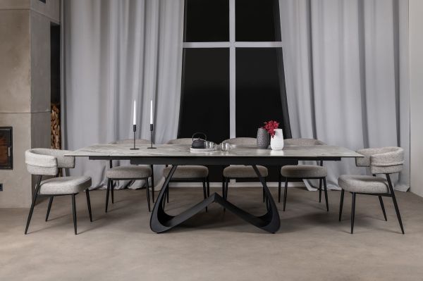 Керамический стол Орфео TML-998 сильвер вайт + чёрный - фото 4