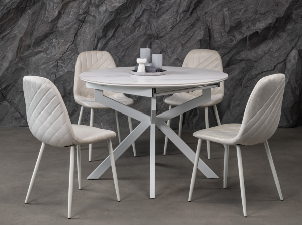 Керамічний стіл Офелія TML-1250 калакатта крістал + білий - фото 3