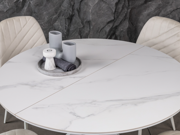 Керамічний стіл Офелія TML-1250 калакатта крістал + білий - фото 4