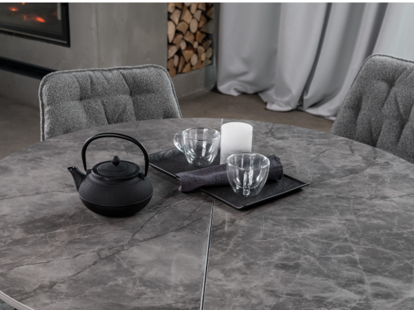 Керамический стол Офелия TML-1250 спайдер грей + чёрный - фото 3