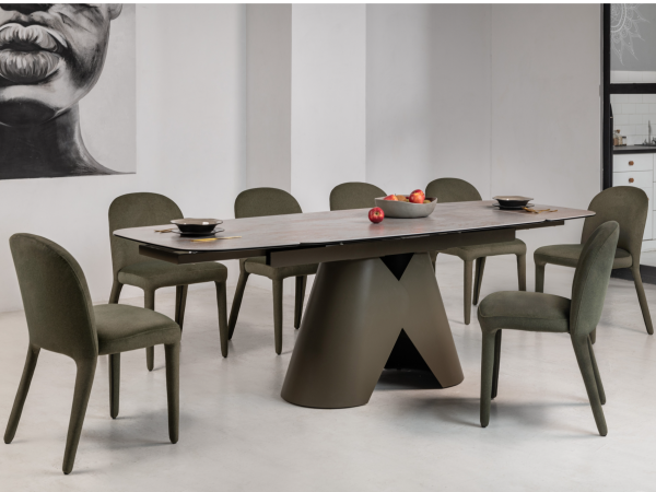 Керамический стол Парис TML-997 айрон бронз + коричневый