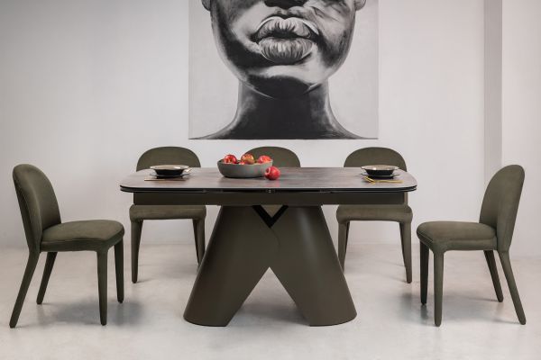 Керамический стол Парис TML-997 айрон бронз + коричневый - фото 3