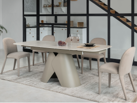 Керамічний стіл Паріс TML-997-1 крема марфіль + бежевий