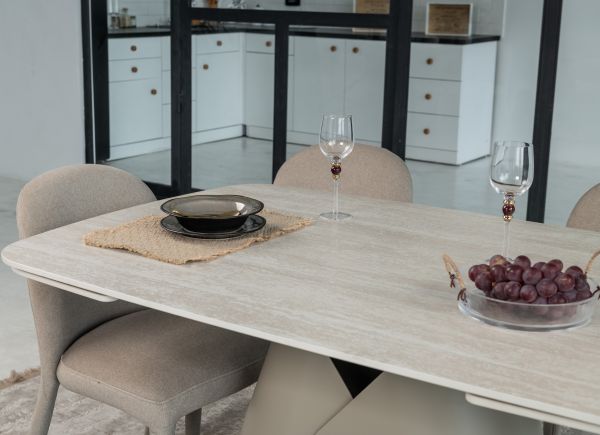 Керамічний стіл Паріс TML-997-1 крема марфіль + бежевий - фото 5