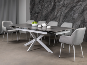 Керамический стол Тициано TML-1150 деликато грей + белый