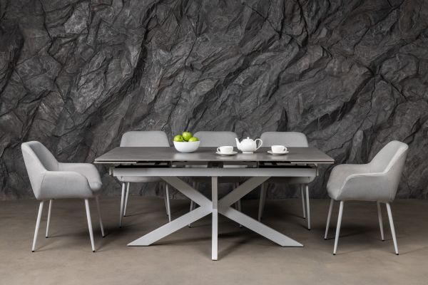 Керамический стол Тициано TML-1150 деликато грей + белый - фото 3