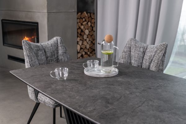 Керамический стол Феличе TML-1000 грей шторм + чёрный - фото 5