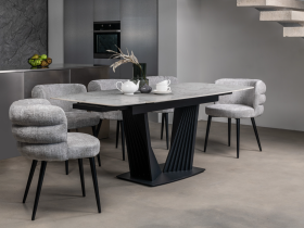 Керамический стол Феличе TML-1000-1 клауди грей + чёрный