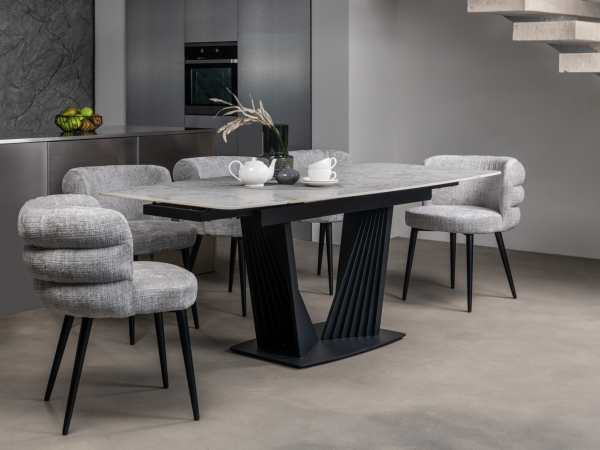 Керамический стол Феличе TML-1000-1 клауди грей + чёрный