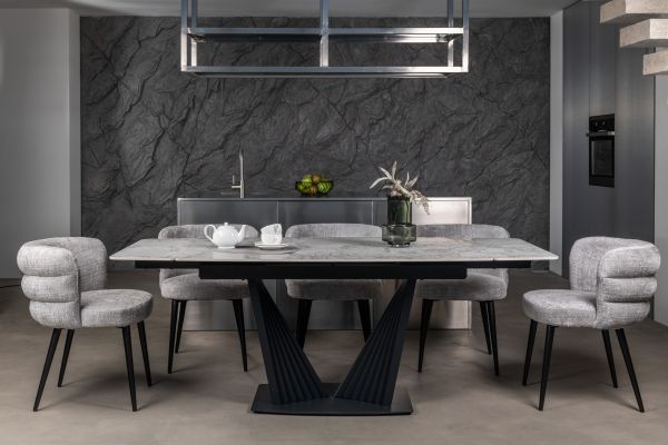 Керамический стол Феличе TML-1000-1 клауди грей + чёрный - фото 4