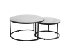 Комплект журнальних столів CT-35 Лоренза каса вайт + чорний - фото 2