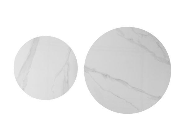 Комплект журнальних столів CT-35 Лоренза каса вайт + чорний - фото 3