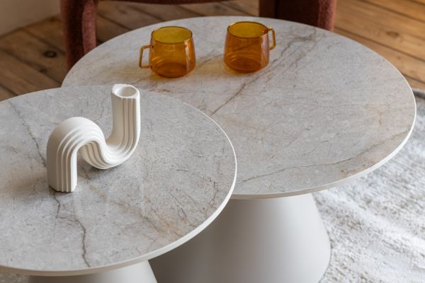 Комплект журнальных столов CT-40 Рокко мистик грей + капучино - фото 2