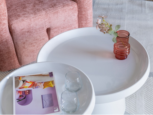 Комплект журнальных столов CT-45 Бенито белый + белый - фото 2