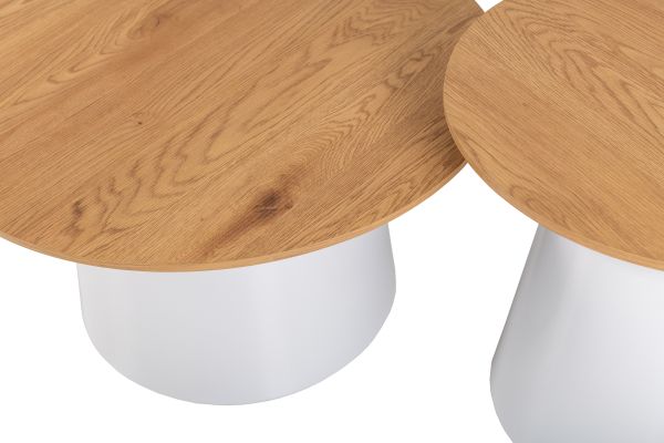 Комплект журнальных столов CT-50 Ютта дуб + белый - фото 3