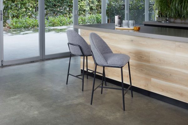 Полубарный стул B-150 серый + черный - фото 3