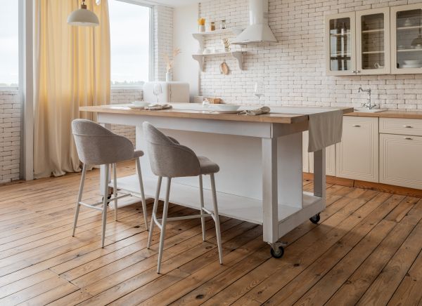 Полубарный стул B-236 оксфорд + белый - фото 3