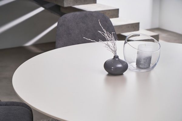 Стіл круглий поліуретановий МДФ TM-200 теплий пісок - фото 2