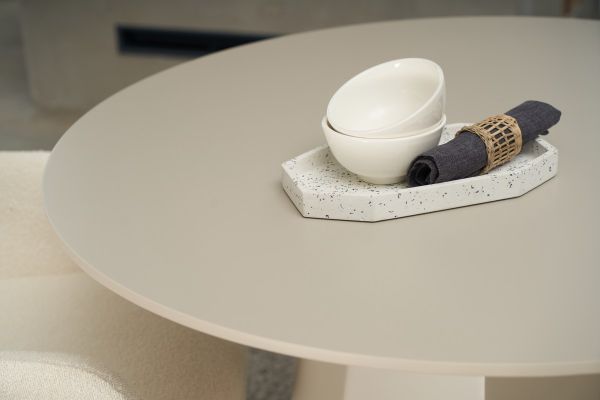 Стол круглый полиуретановый МДФ TМ-200-1 теплый песок - фото 3