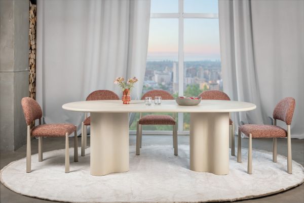 Стіл МДФ з матовим мікроцементним покриттям Кліо TM-220 бетон - фото 2