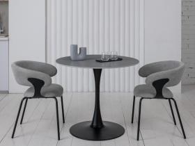 Стол обеденный T-325 айс грей + черный