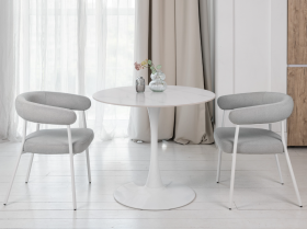 Стол обеденный T-325 каса вайт + белый