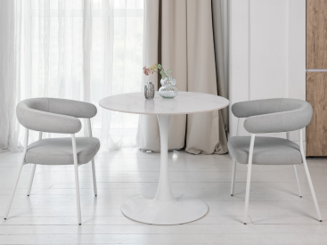 Стол обеденный T-325 каса вайт + белый