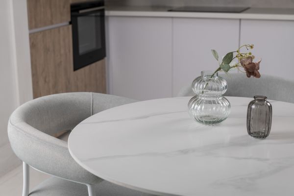 Стол обеденный T-325 каса вайт + белый