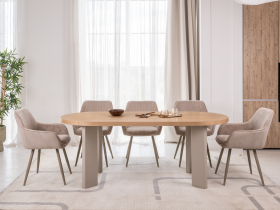 Стол шпонированное МДФ Никколо TМ-236 ясень + тёплый песок