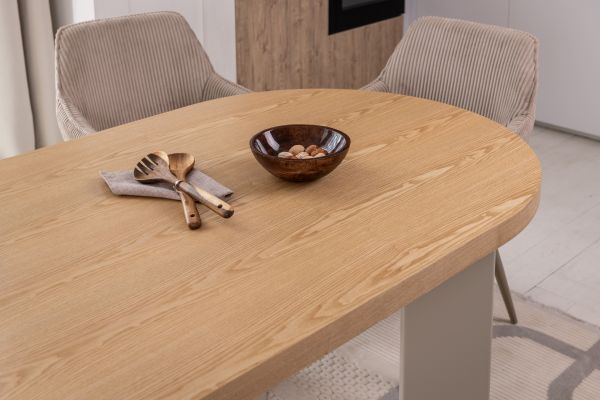 Стол шпонированное МДФ Никколо TМ-236 ясень + тёплый песок - фото 4