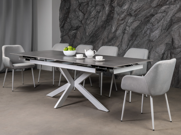 Стул M-220 устричный + белый