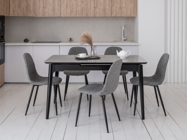 Стілець N-160 сірий букле + чорний - фото 2