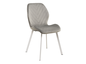 Стул N-54 светло-серый велюр + белый