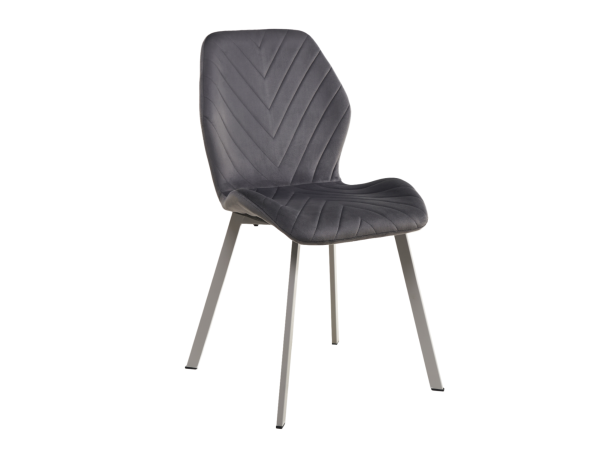 Стілець N-54 темно-сірий велюр + сірий - фото 3