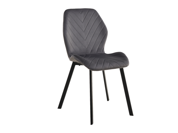 Стул N-54 темно-серый велюр + черный - фото 2