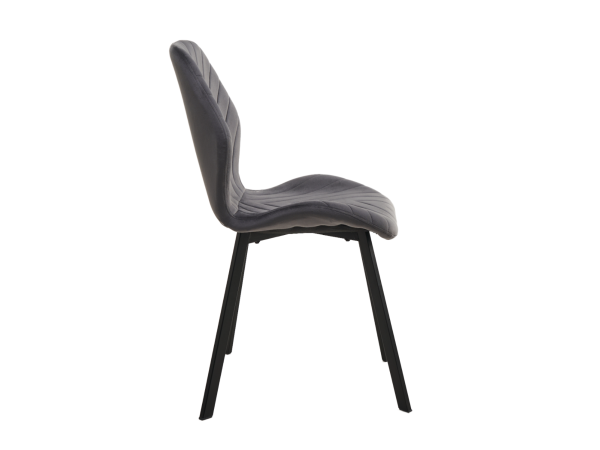 Стул N-54 темно-серый велюр + черный