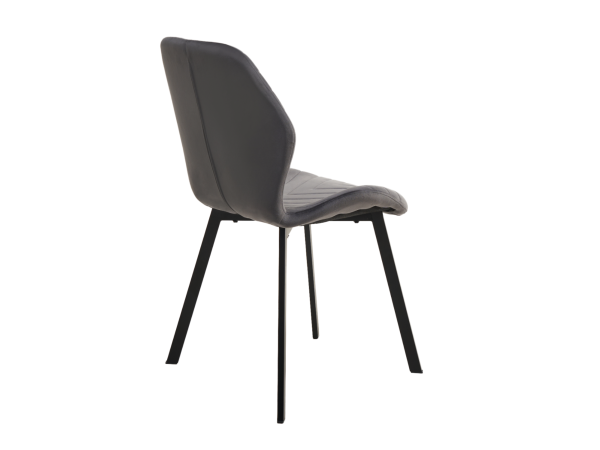 Стул N-54 темно-серый велюр + черный - фото 4