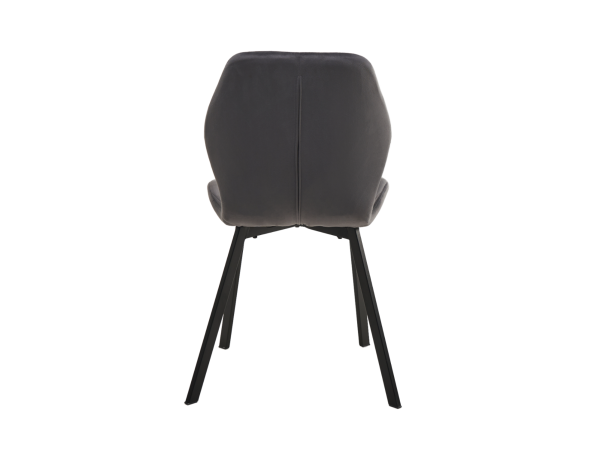 Стул N-54 темно-серый велюр + черный - фото 5