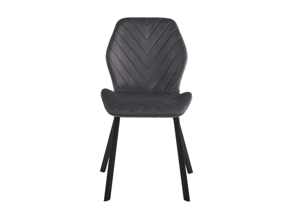 Стул N-54 темно-серый велюр + черный - фото 3