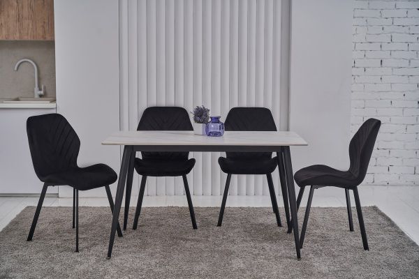 Стул N-54 черный велюр + черный