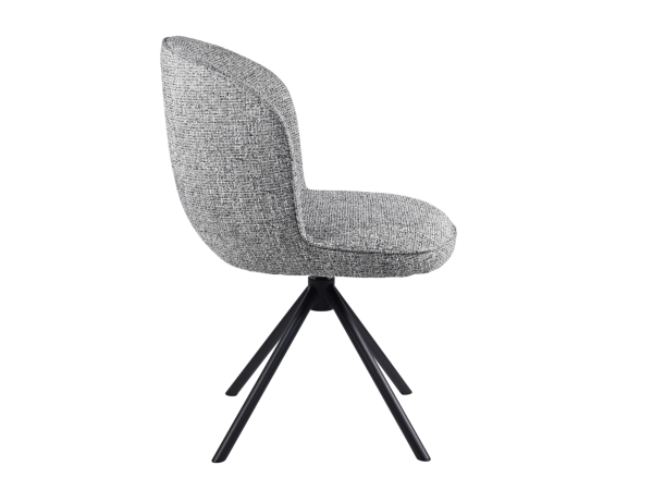 Стілець поворотний R-160 графітовий твід + чорний - фото 2