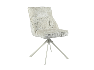 Стул поворотный R-168 жемчужный нюд + белый