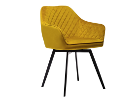 Стул поворотный R-63 горчичный + черный