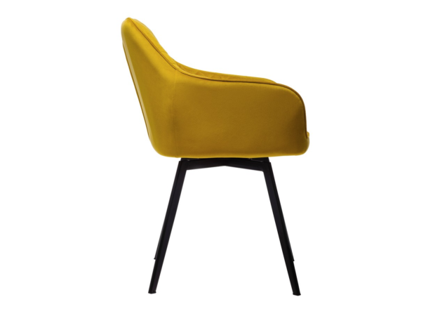 Стул поворотный R-63 горчичный + черный - фото 2