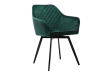 Стілець поворотний R-63 смарагдовий + чорний