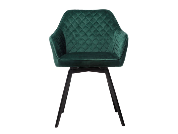 Стілець поворотний R-63 смарагдовий + чорний - фото 2