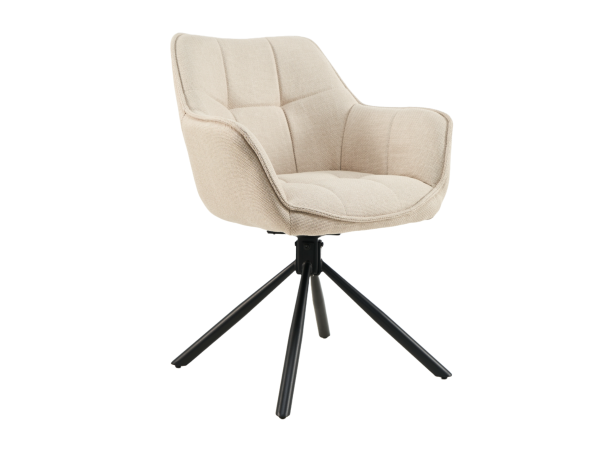 Стілець поворотний R-69 айворі + чорний