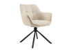 Стілець поворотний R-69 айворі + чорний